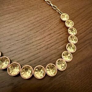 J. Crew Gold Crystal Necklace